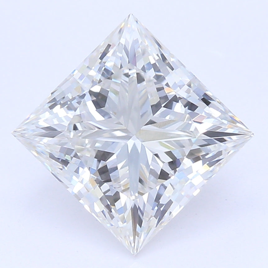 1.65 Carat Princess Lab Diamond with  Cut Diamond in 14KT  view 1
