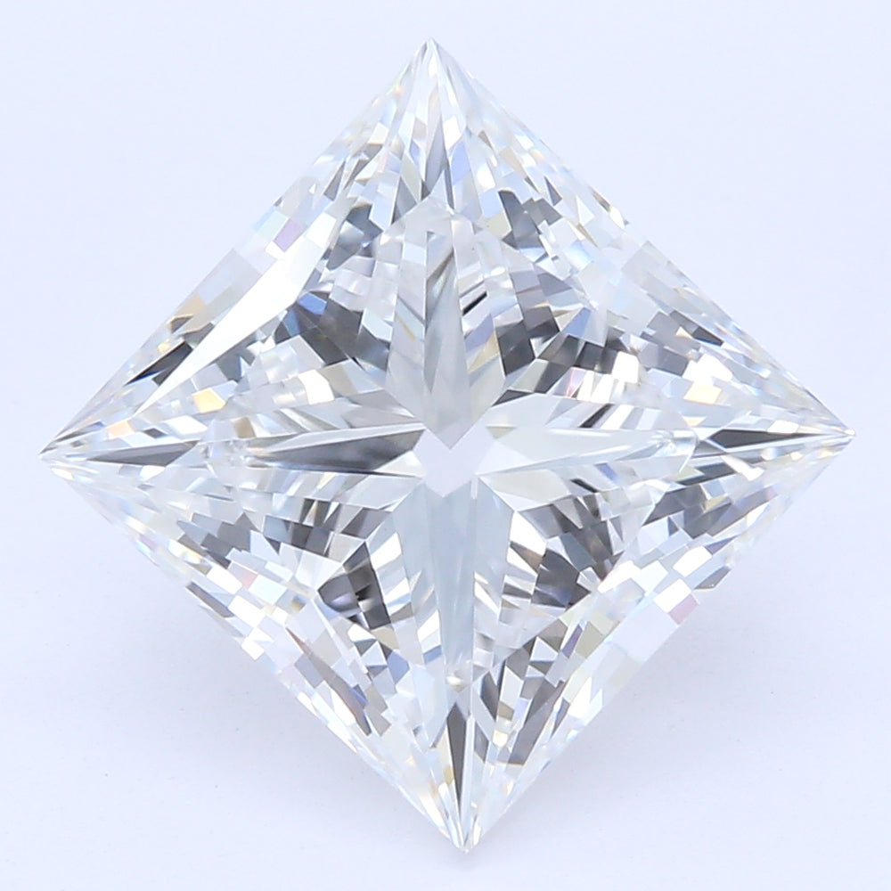 3.04 Carat Princess Lab Diamond with  Cut Diamond in 14KT  view 1
