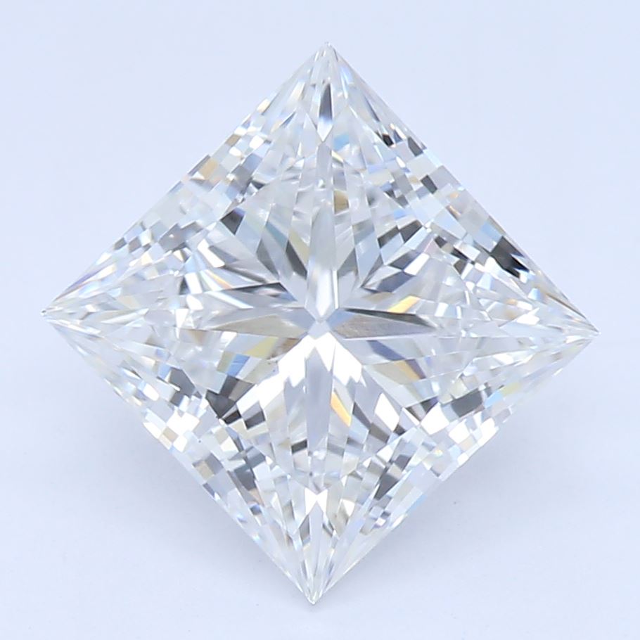 1.63 Carat Princess Lab Diamond with  Cut Diamond in 14KT  view 1
