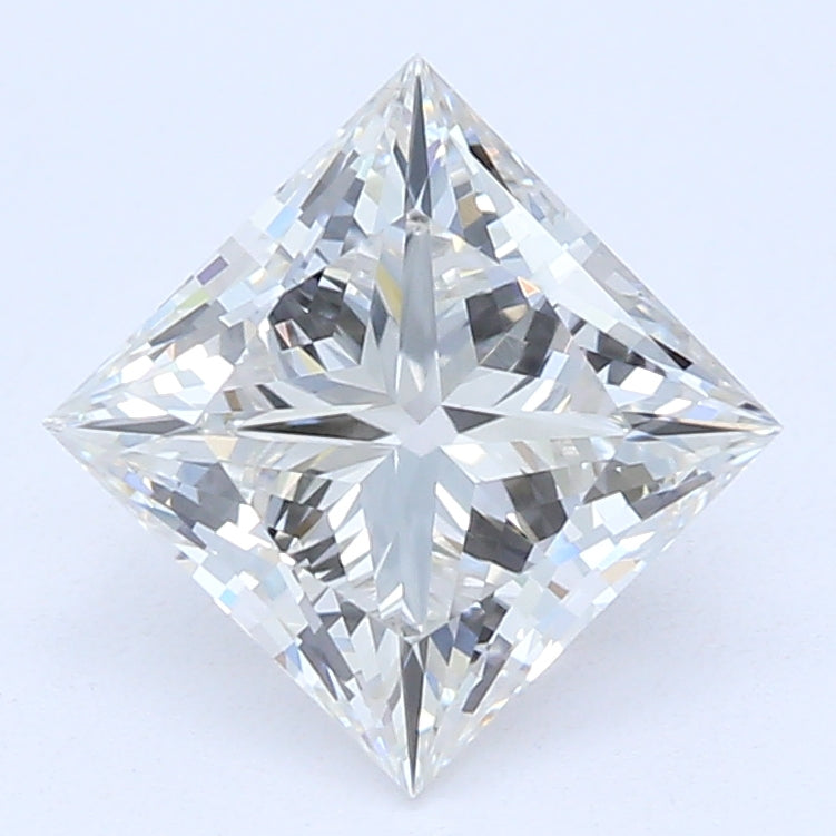 1.04 Carat Princess Lab Diamond with  Cut Diamond in 14KT  view 1
