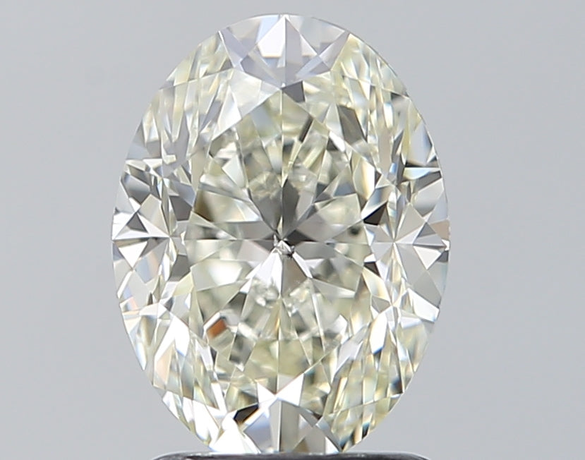 2.01 Carat Oval Natural Diamond with  Cut Diamond in 14KT  view 1
