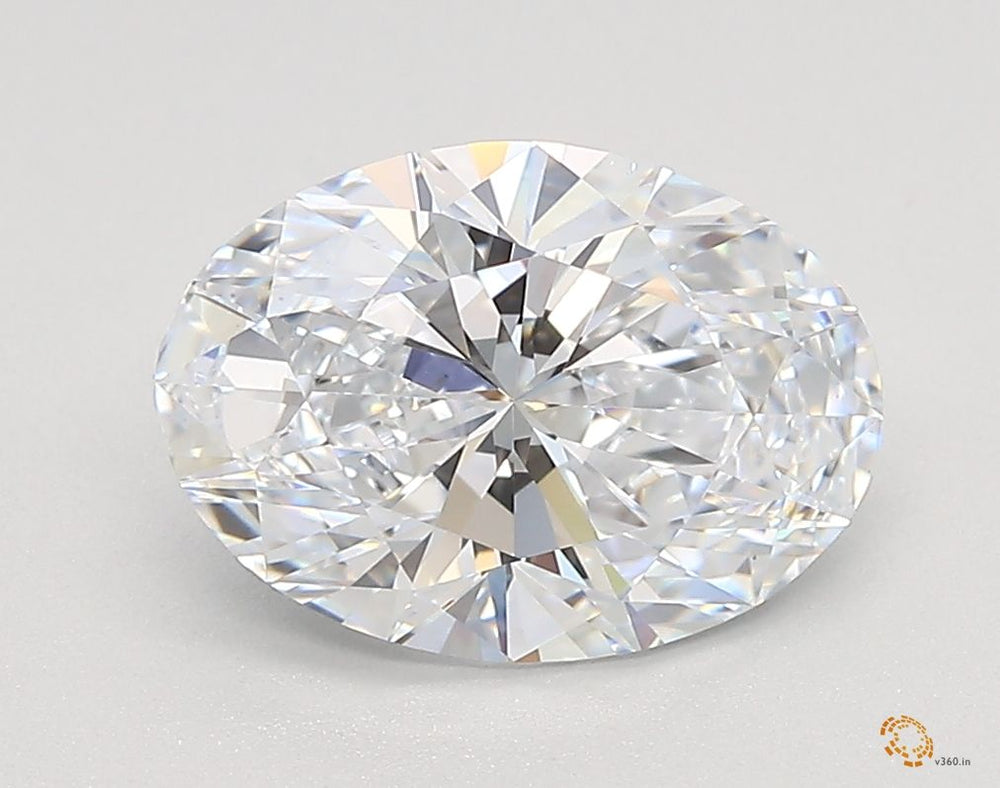 2.13 Carat Oval Lab Diamond with  Cut Diamond in 14KT  view 1

