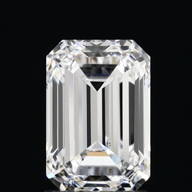 2.02 Carat Emerald Lab Diamond with  Cut Diamond in 14KT  view 1
