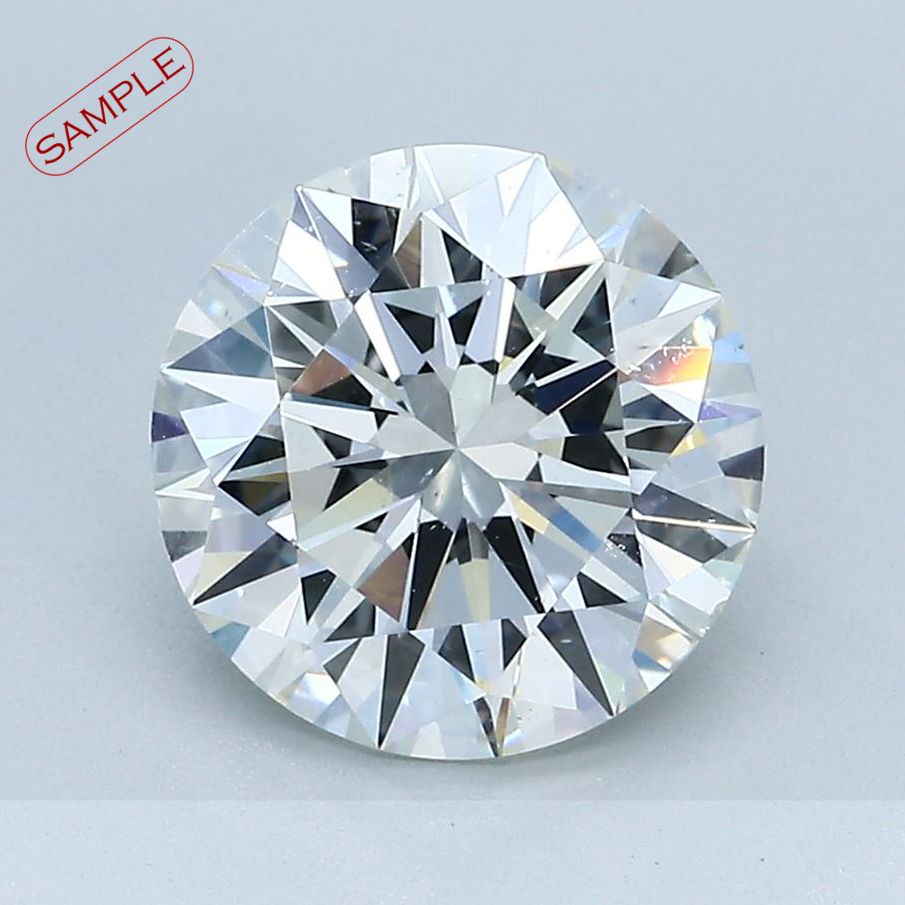 2.47 Carat Round Lab Diamond with  Cut Diamond in 14KT  view 1
