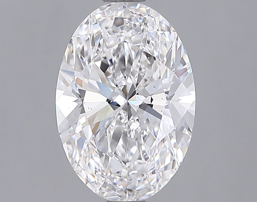 2.0 Carat Oval Lab Diamond with  Cut Diamond in 14KT  view 1
