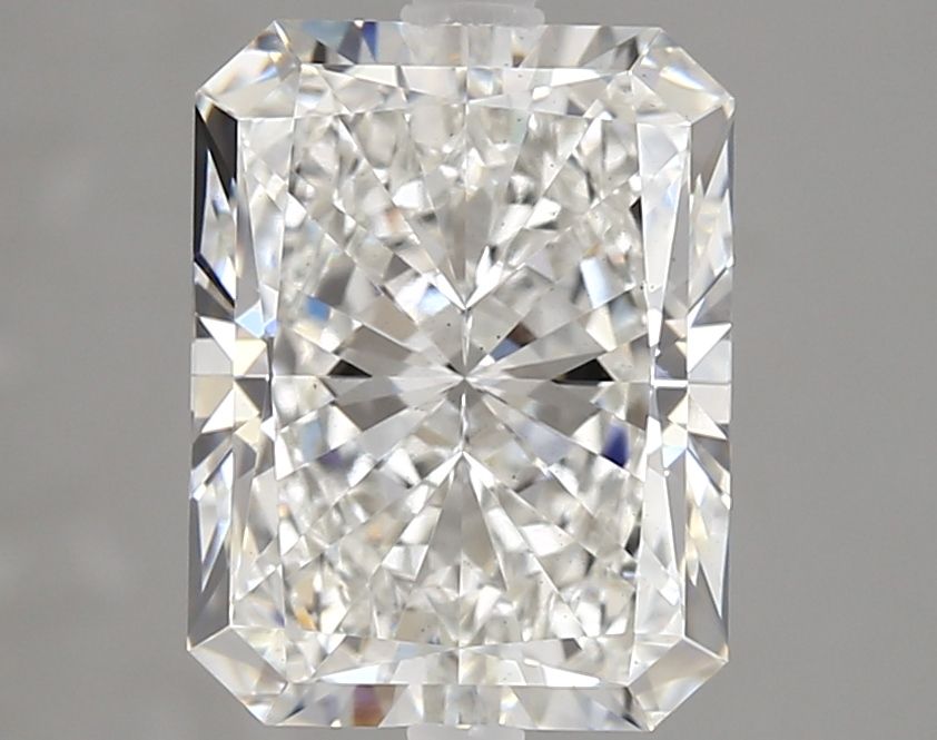 3.01 Carat Radiant Lab Diamond with  Cut Diamond in 14KT  view 1
