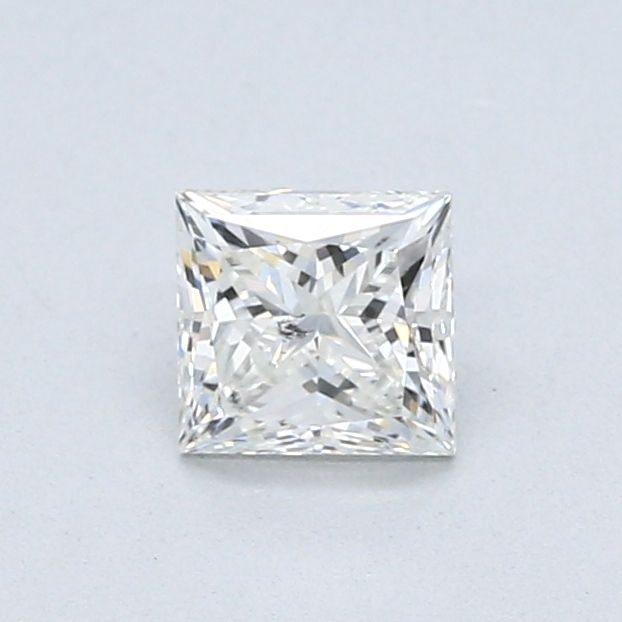 0.54 Carat Princess Natural Diamond with  Cut Diamond in 14KT  view 1
