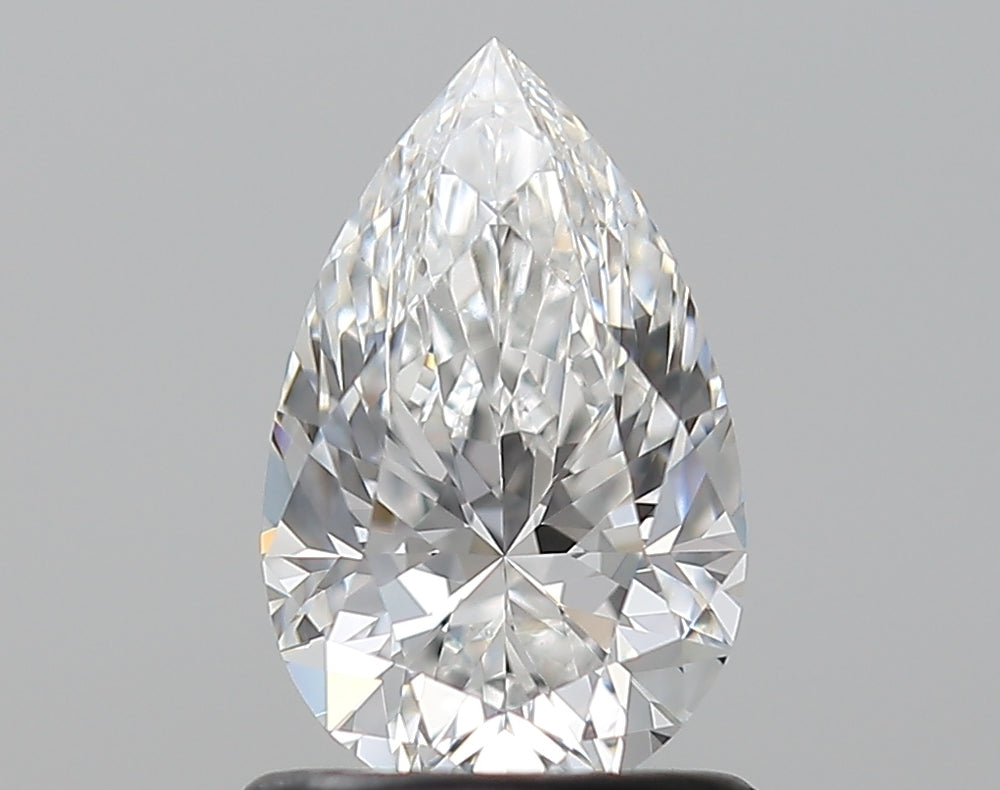 1.01 Carat Pear Natural Diamond with  Cut Diamond in 14KT  view 1
