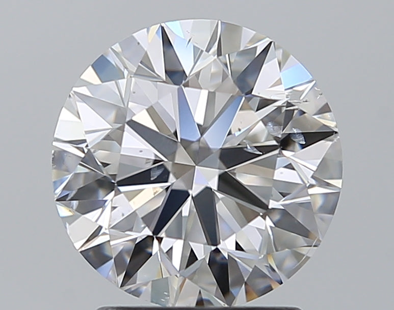 2.01 Carat Round Natural Diamond with  Cut Diamond in 14KT  view 1
