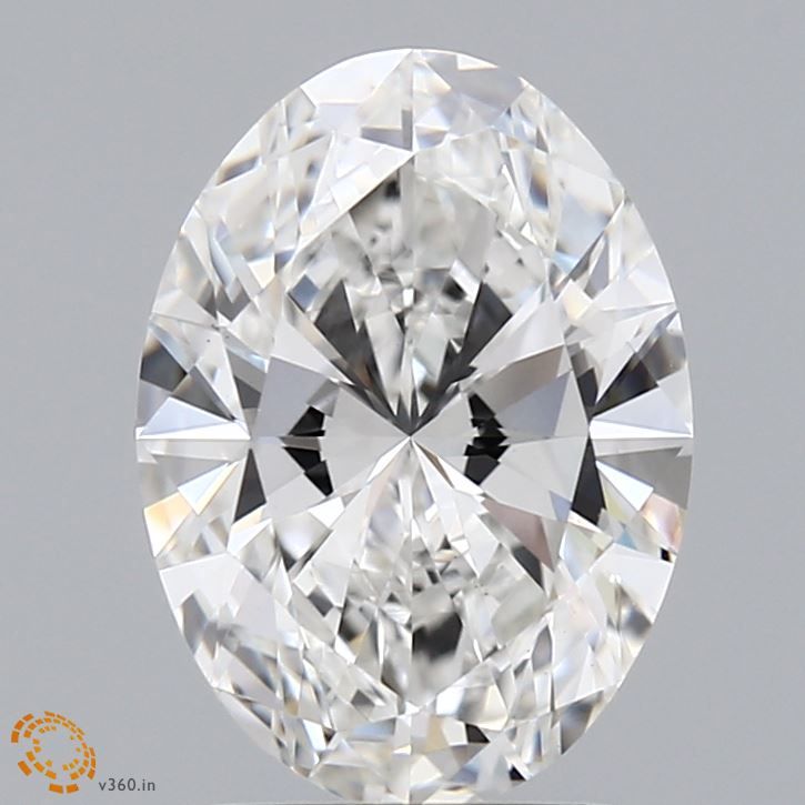 2.5 Carat Oval Lab Diamond with  Cut Diamond in 14KT  view 1
