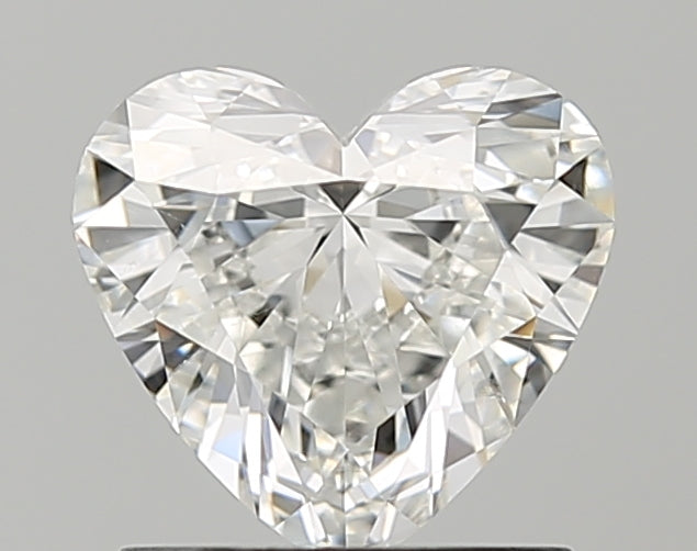 1.01 Carat Heart Natural Diamond with  Cut Diamond in 14KT  view 1
