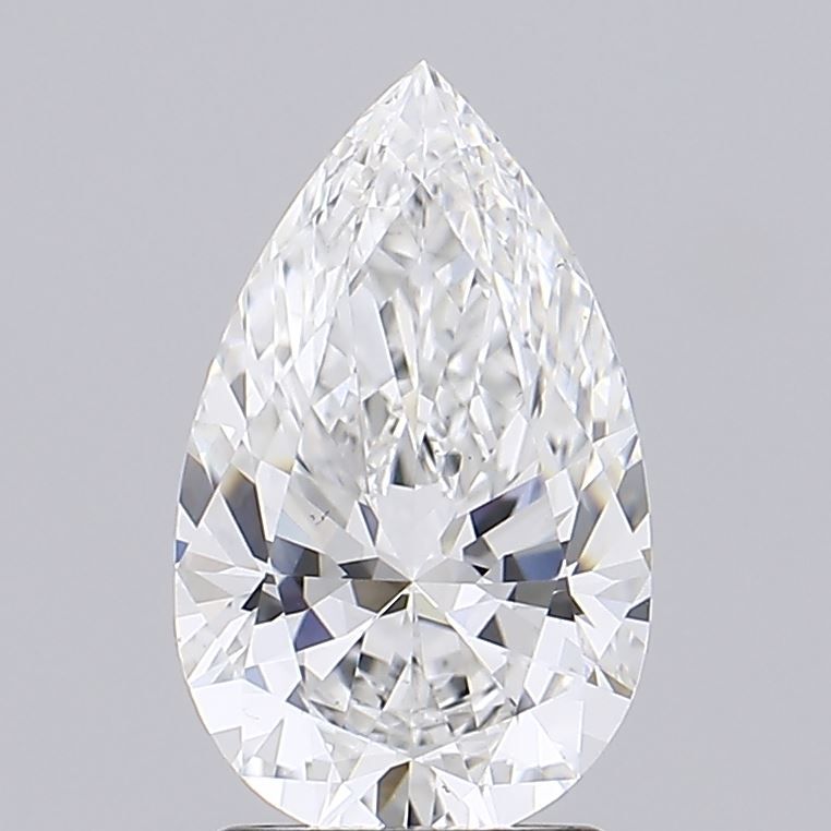 2.02 Carat Pear Lab Diamond with  Cut Diamond in 14KT  view 1
