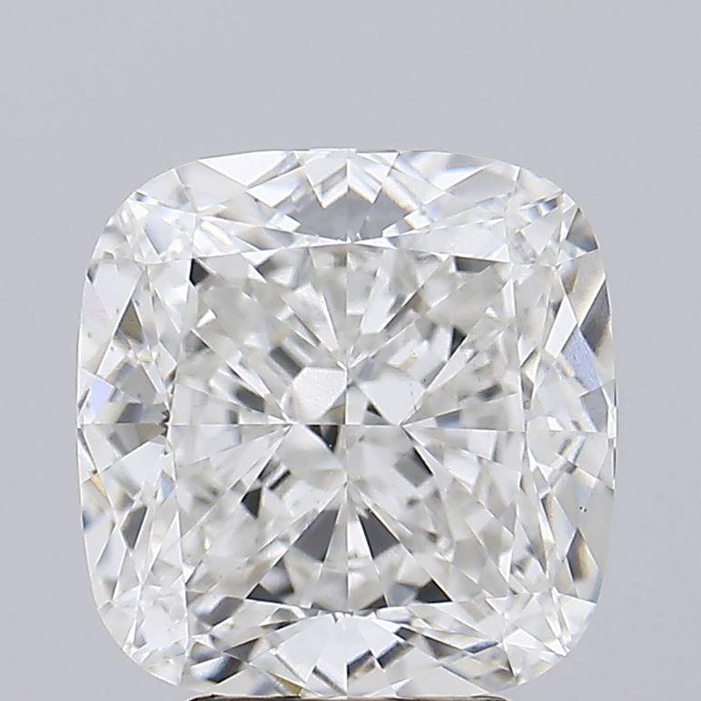 4.64 Carat Cushion Lab Diamond with  Cut Diamond in 14KT  view 1
