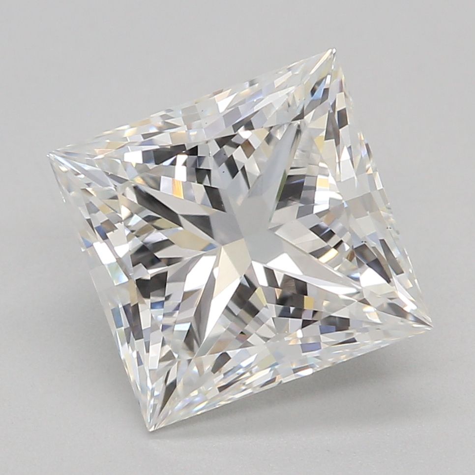 2.04 Carat Princess Lab Diamond with  Cut Diamond in 14KT  view 1
