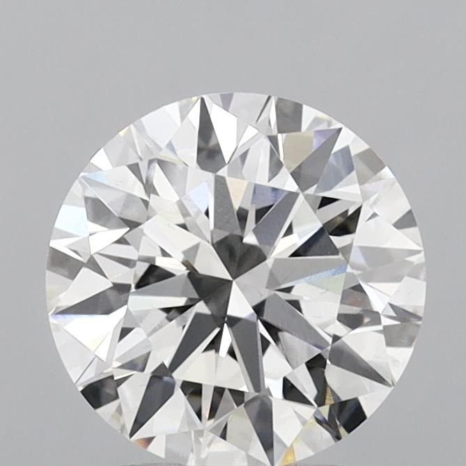 2.42 Carat Round Lab Diamond with  Cut Diamond in 14KT  view 1
