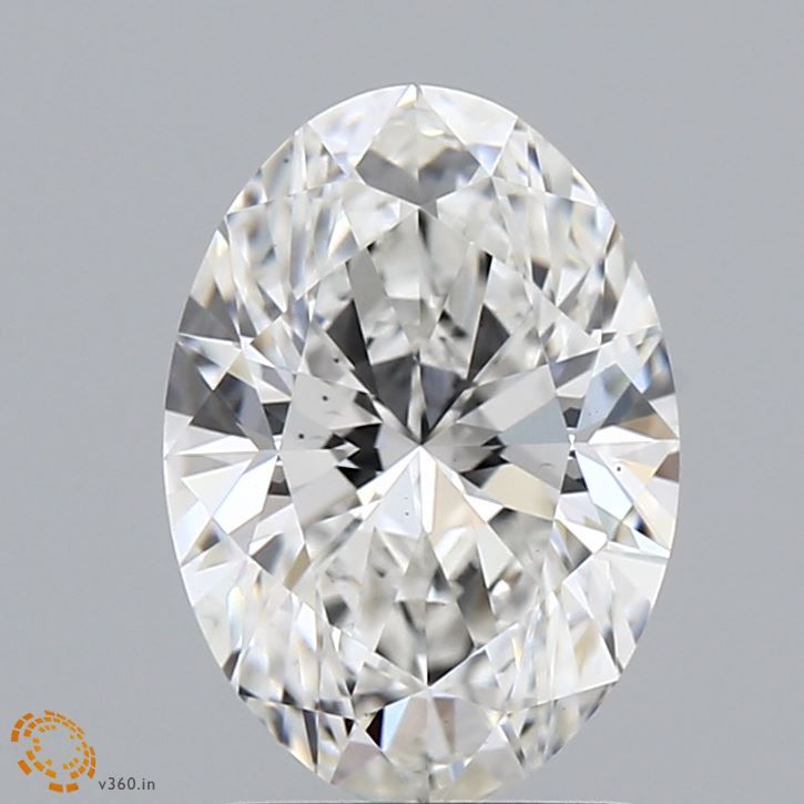 2.04 Carat Oval Lab Diamond with  Cut Diamond in 14KT  view 1
