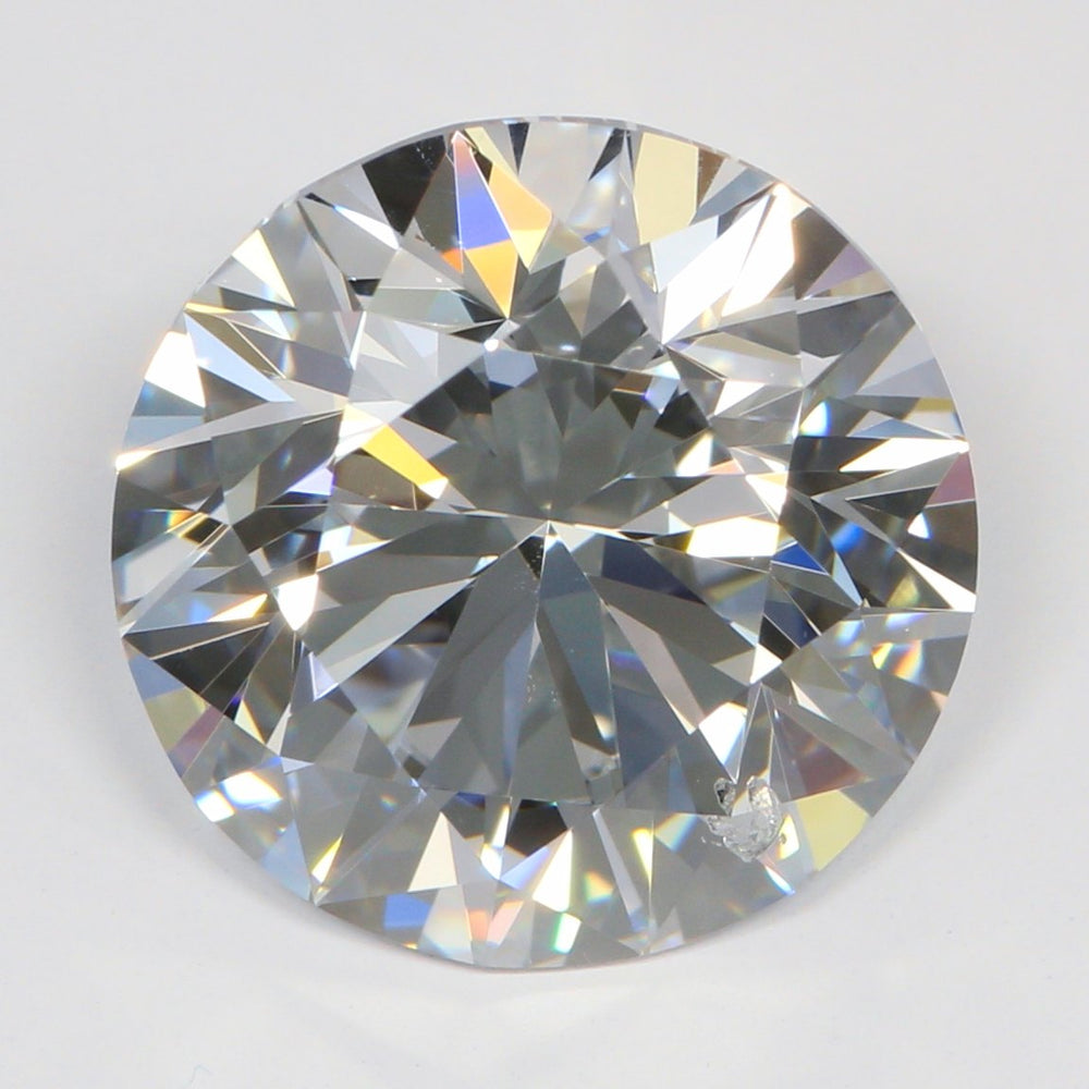 5.46 Carat Round Lab Diamond with  Cut Diamond in 14KT  view 1
