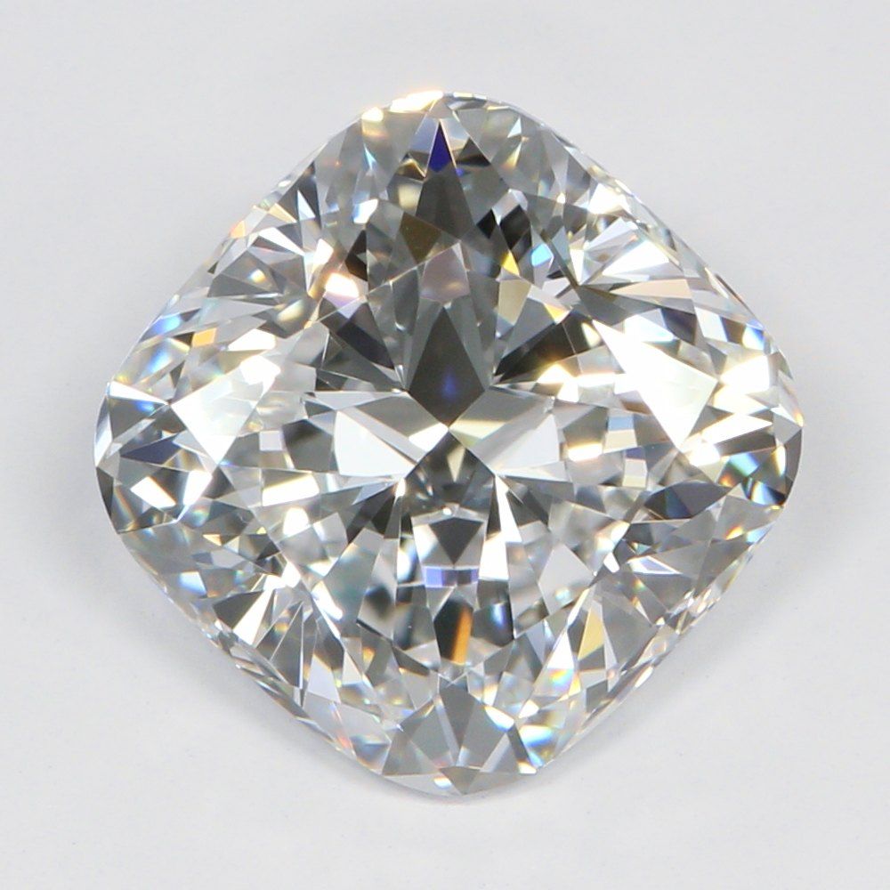 3.05 Carat Cushion Lab Diamond with  Cut Diamond in 14KT  view 1

