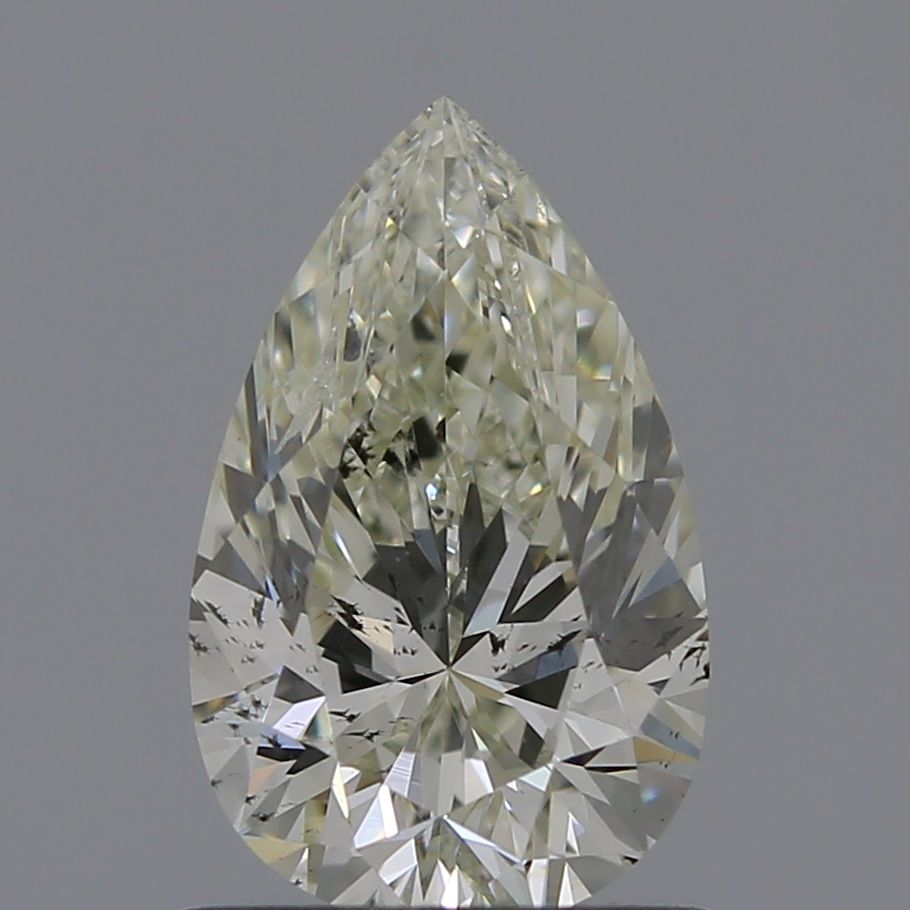 1.0 Carat Pear Natural Diamond with  Cut Diamond in 14KT  view 1
