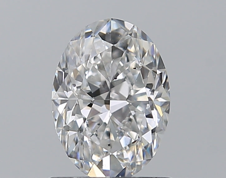 0.9 Carat Oval Natural Diamond with  Cut Diamond in 14KT  view 1
