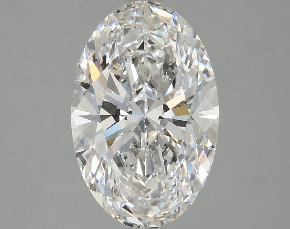 2.52 Carat Oval Lab Diamond with  Cut Diamond in 14KT  view 1
