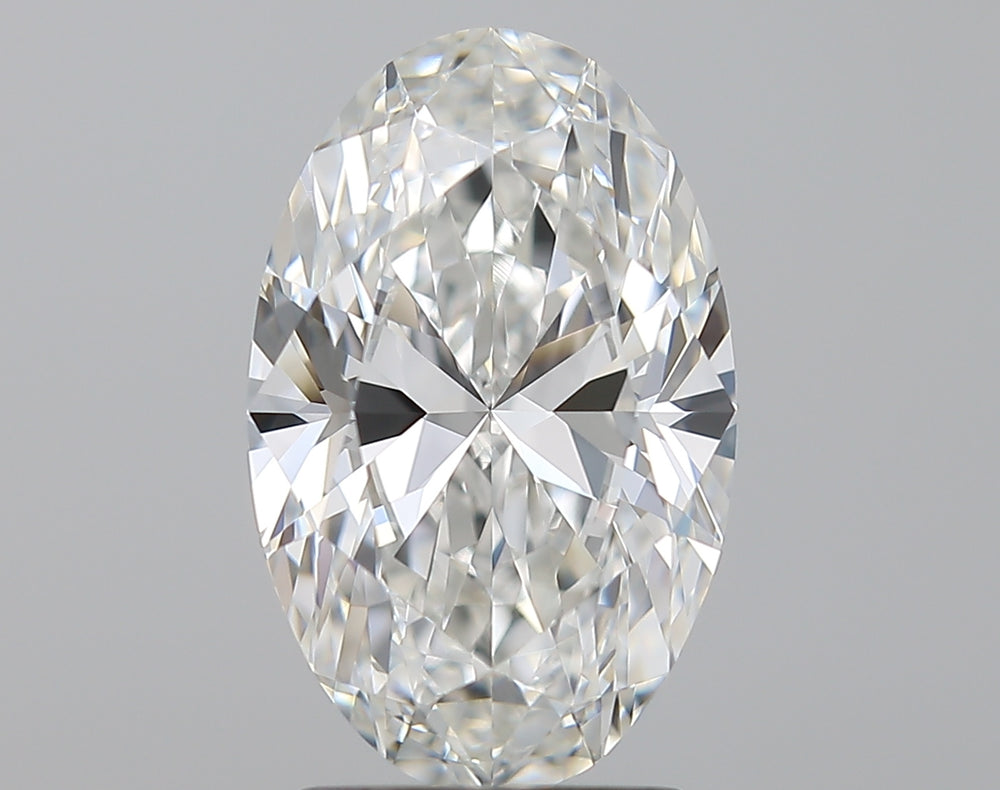 2.51 Carat Oval Natural Diamond with  Cut Diamond in 14KT  view 1
