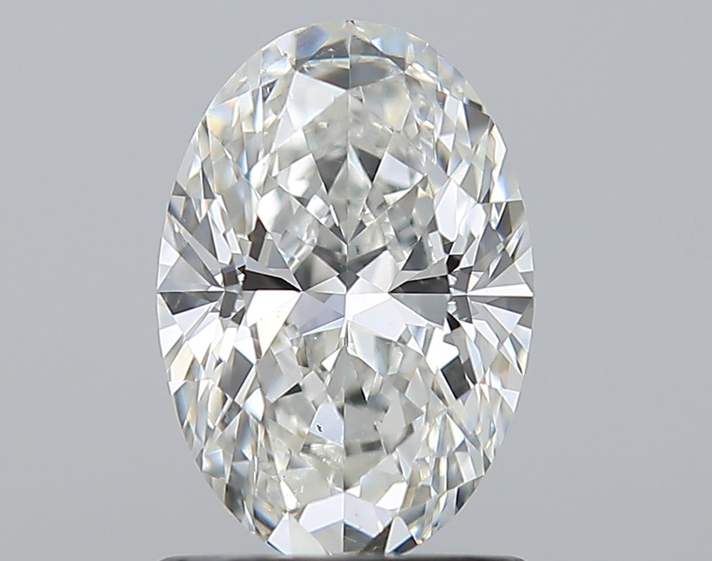 1.27 Carat Oval Natural Diamond with  Cut Diamond in 14KT  view 1
