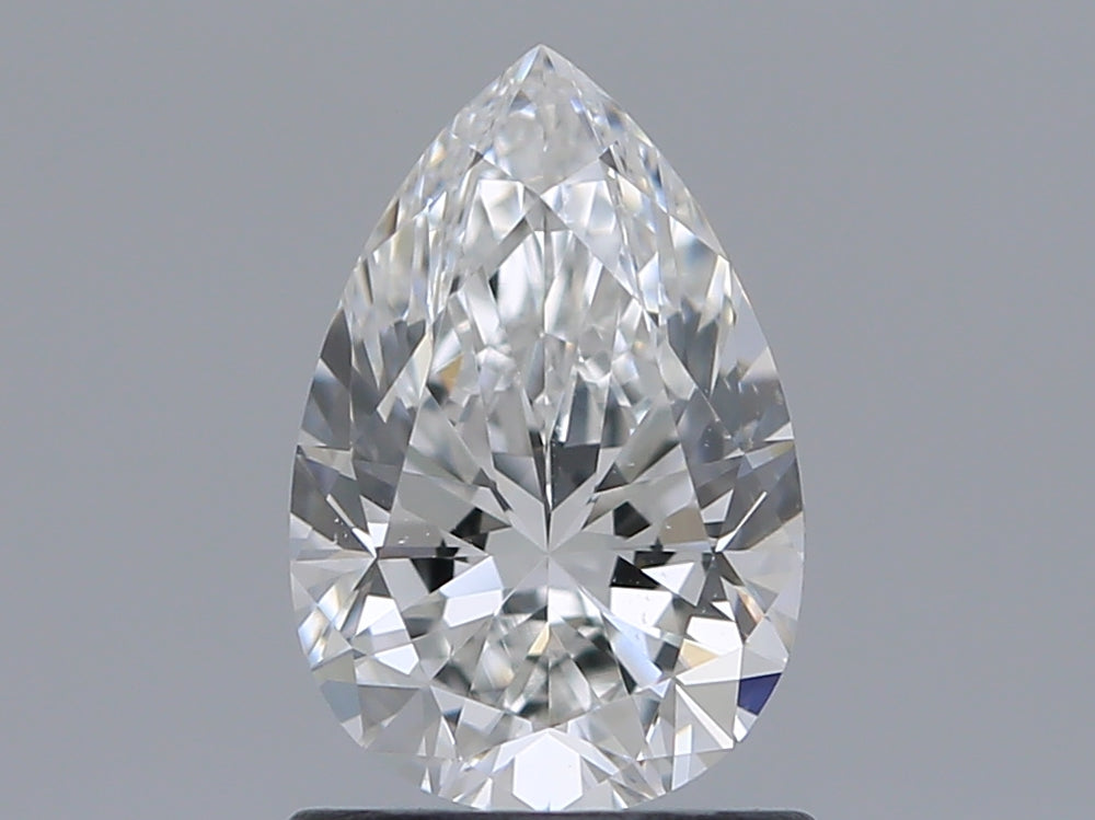 1.0 Carat Pear Natural Diamond with  Cut Diamond in 14KT  view 1
