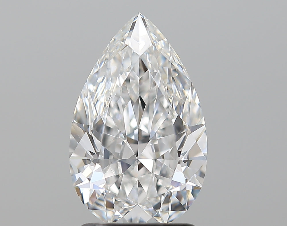 1.7 Carat Pear Natural Diamond with  Cut Diamond in 14KT  view 1
