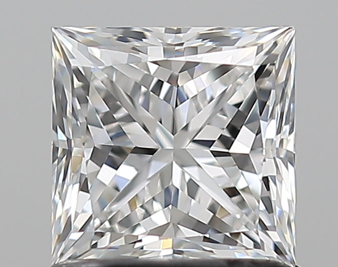1.01 Carat Princess Natural Diamond with  Cut Diamond in 14KT  view 1
