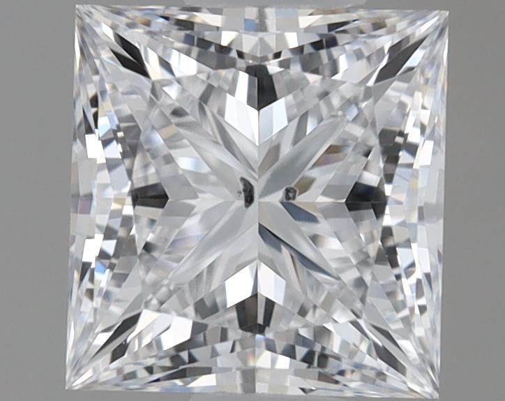 1.09 Carat Princess Lab Diamond with  Cut Diamond in 14KT  view 1
