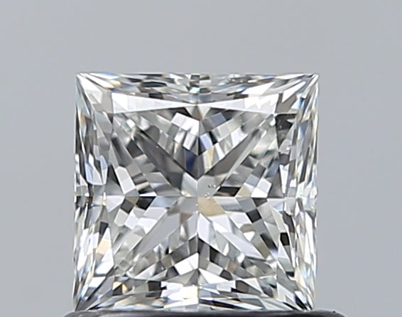 0.7 Carat Princess Natural Diamond with  Cut Diamond in 14KT  view 1
