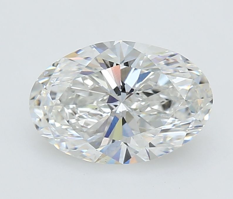 2.03 Carat Oval Lab Diamond with  Cut Diamond in 14KT  view 1
