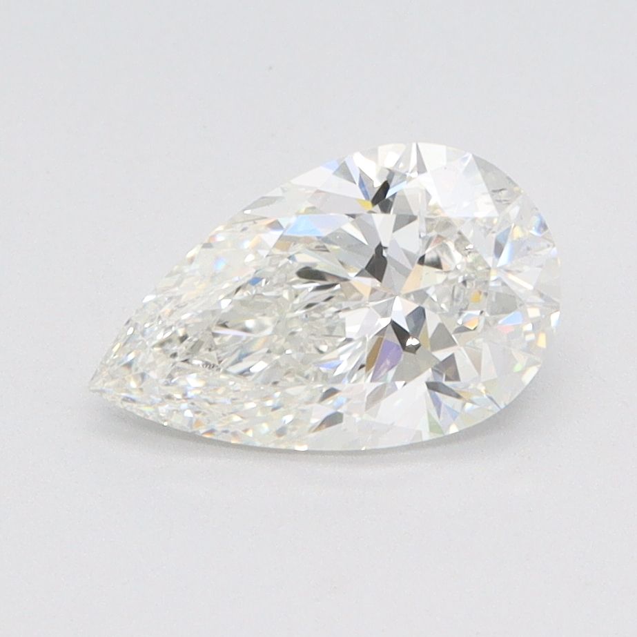 1.07 Carat Pear Lab Diamond with  Cut Diamond in 14KT  view 1
