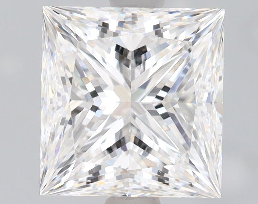2.0 Carat Princess Lab Diamond with  Cut Diamond in 14KT  view 1
