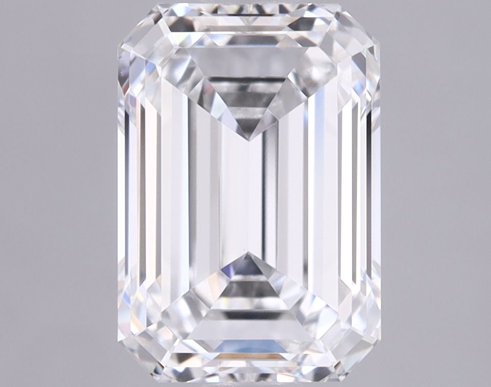 1.51 Carat Emerald Lab Diamond with  Cut Diamond in 14KT  view 1
