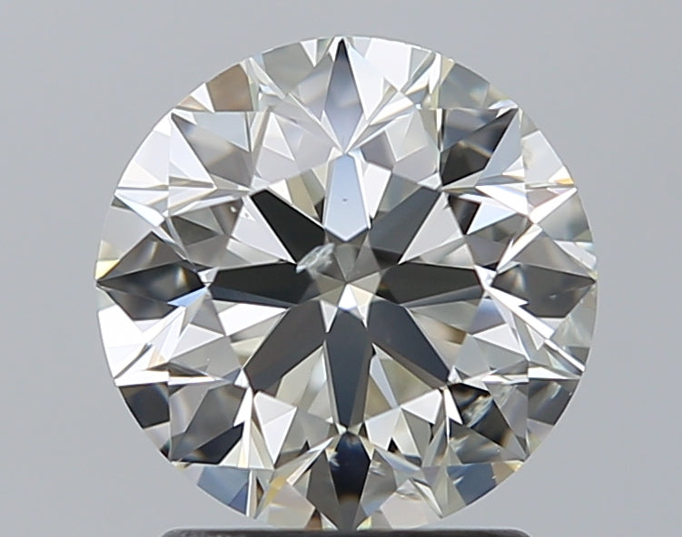 1.8 Carat Round Natural Diamond with  Cut Diamond in 14KT  view 1

