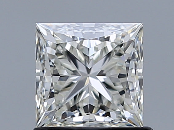 1.02 Carat Princess Natural Diamond with  Cut Diamond in 14KT  view 1
