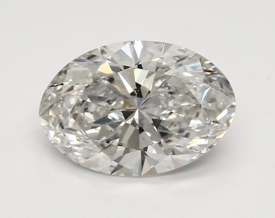 3.17 Carat Oval Lab Diamond with  Cut Diamond in 14KT  view 1
