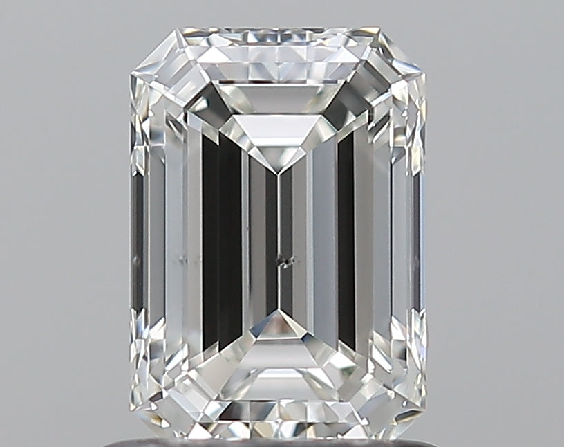 1.0 Carat Emerald Natural Diamond with  Cut Diamond in 14KT  view 1
