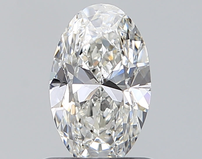 0.9 Carat Oval Natural Diamond with  Cut Diamond in 14KT  view 1
