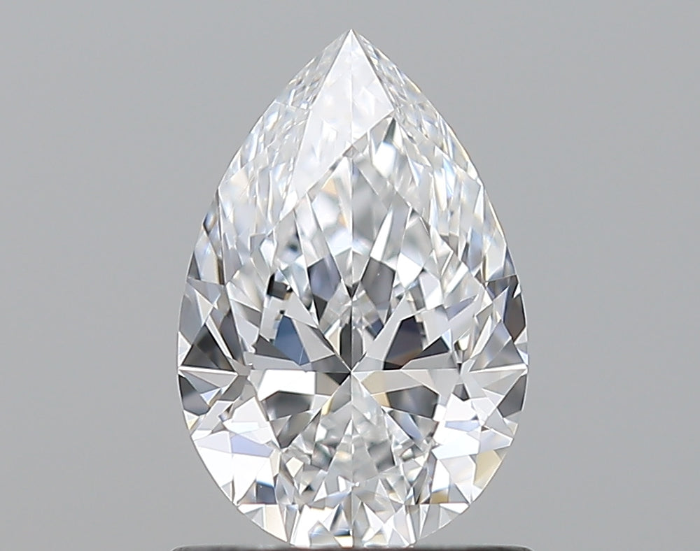 1.0 Carat Pear Natural Diamond with  Cut Diamond in 14KT  view 1
