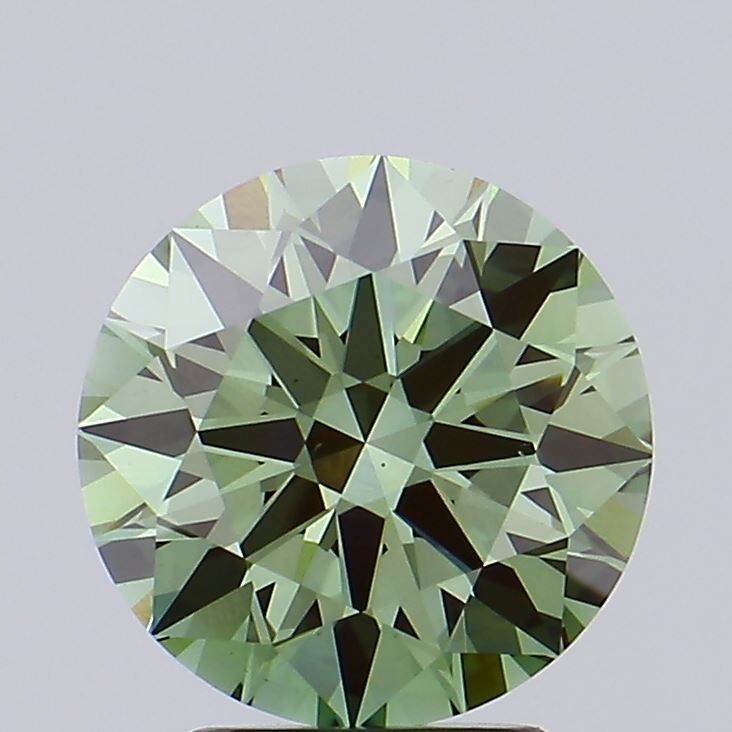 3.07 Carat Round Lab Diamond with  Cut Diamond in 14KT  view 1
