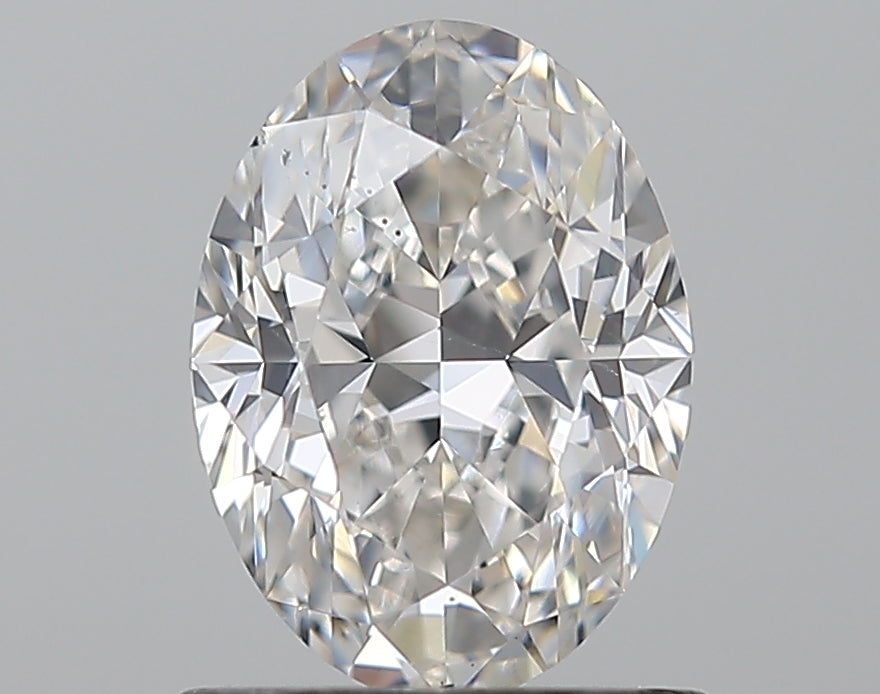 1.0 Carat Oval Natural Diamond with  Cut Diamond in 14KT  view 1
