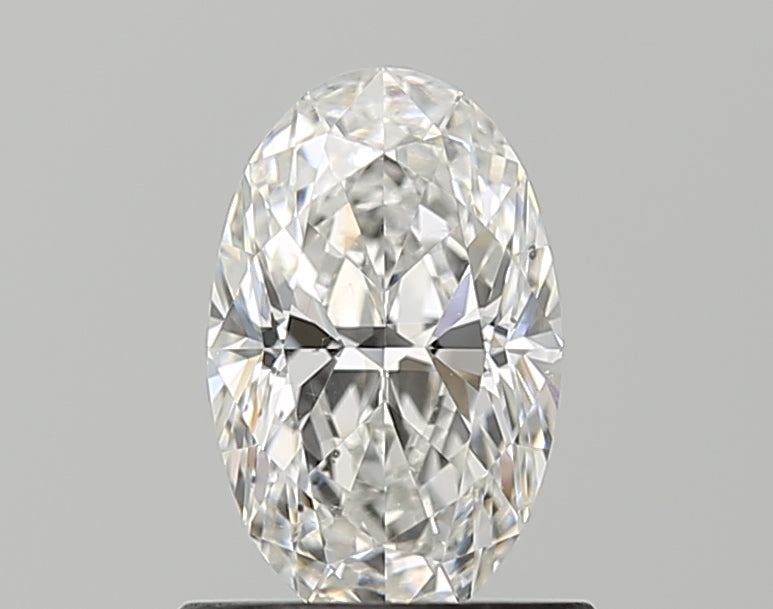 0.9 Carat Oval Natural Diamond with  Cut Diamond in 14KT  view 1
