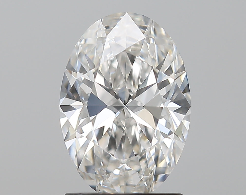 1.51 Carat Oval Natural Diamond with  Cut Diamond in 14KT  view 1
