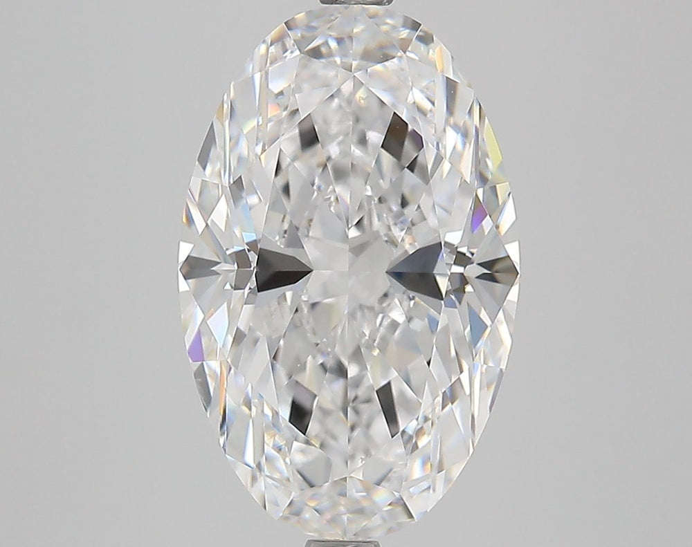 5.01 Carat Oval Natural Diamond with  Cut Diamond in 14KT  view 1
