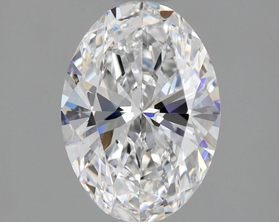 1.51 Carat Oval Lab Diamond with  Cut Diamond in 14KT  view 1

