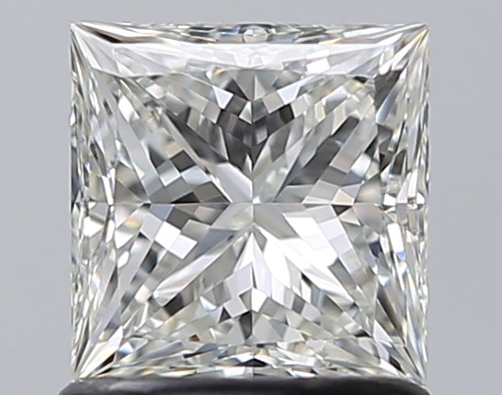 1.01 Carat Princess Natural Diamond with  Cut Diamond in 14KT  view 1
