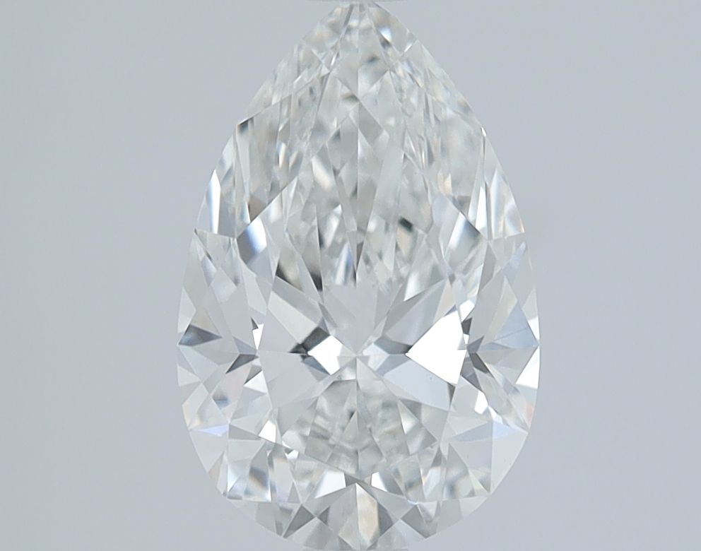 1.27 Carat Pear Lab Diamond with  Cut Diamond in 14KT  view 1
